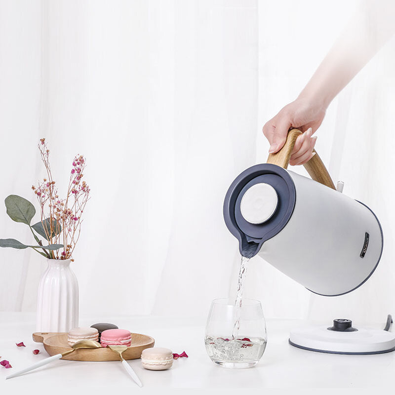 1800W 1.7L Electric Kettle Stainless Steel Auto Power-off Protection Handheld Instant Heating Electric Kettle