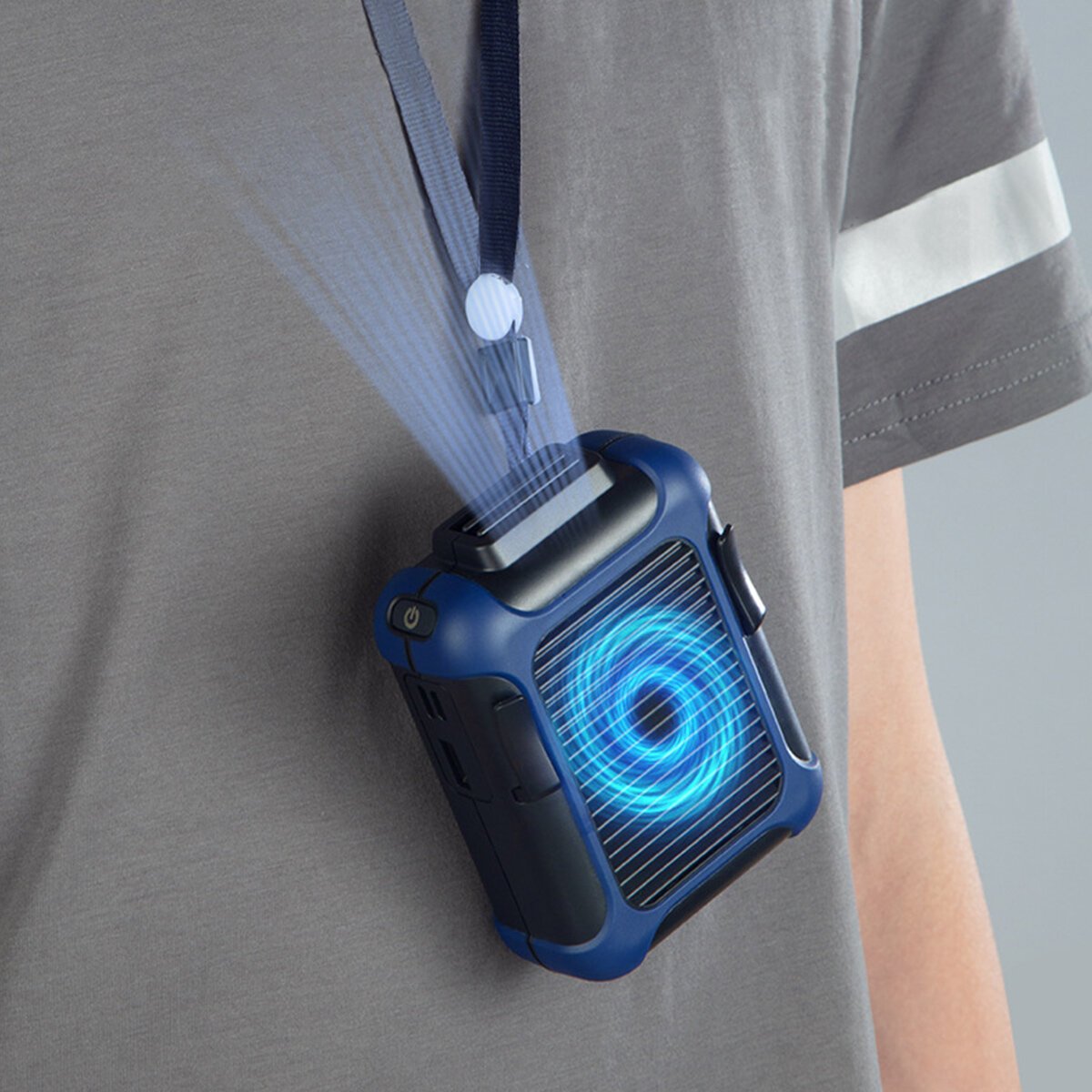 Mini Neck Air Cooler Fan Waist Clip on Fan Lazy Hands-Free Hanging Band USB Rechargeable Handheld Evaporative Cooler