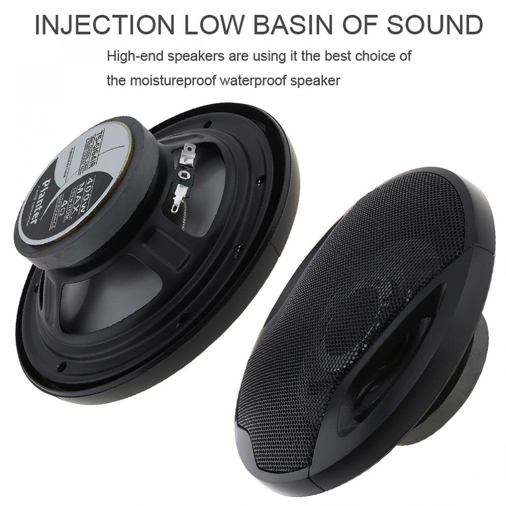 2pcs Bakeey 6.5 Inch 12V 400W Car Hi-Fi Coaxial Speaker Vehicle Door Auto Audio Music Stereo Full Range Frequency Speakers for Cars
