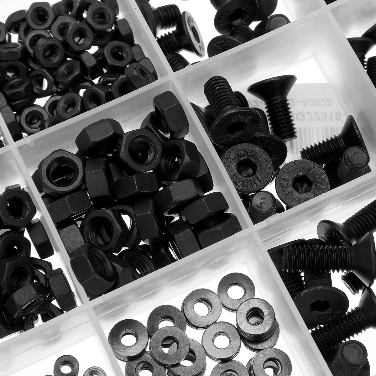 1060Pcs M2 M3 M4 M5 Socket Cap Flat Button Head Bolt Screws Hex Nut Washer Set
