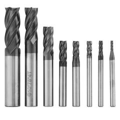 HRC45 1-12mm 4 Flutes Carbide Tungsten Steel Milling Cutter Tool