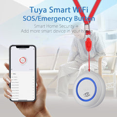 Smart Wifi Emergency Button One-key Alarm Call For Help Remote Call Work With Smart Life Tuya APP