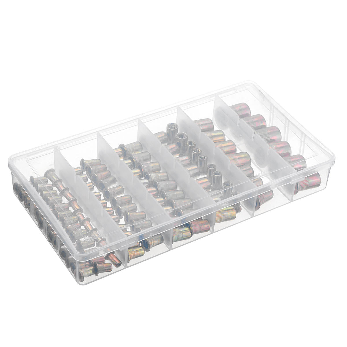 165PCS M3 M4 M5 M6 M8 M10 M12 Mixed Zinc Plated Carbon Steel Rivet Nut Insert Nuts