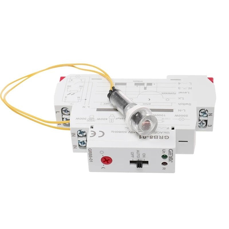 Din Rail Twilight Switch Auto ON OFF Photoelectric Timer Light Sensor Relay,AC110V-240V