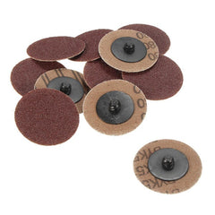50pcs 2 Inch 80 Grit Roll Lock Sanding Disc Abrasive Pads