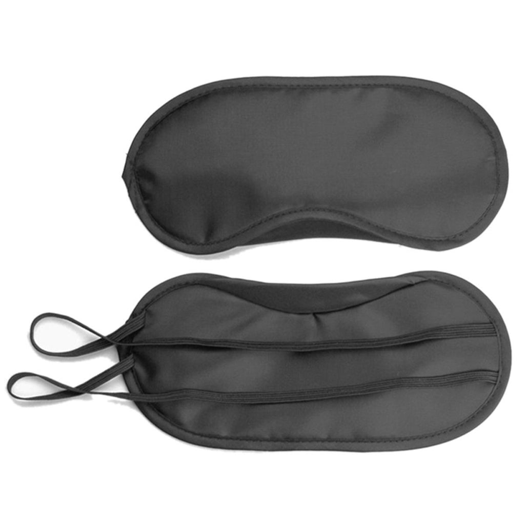 Sleeping Eye Mask Black Polyester Blindfold Sleeping Travel Blindfold