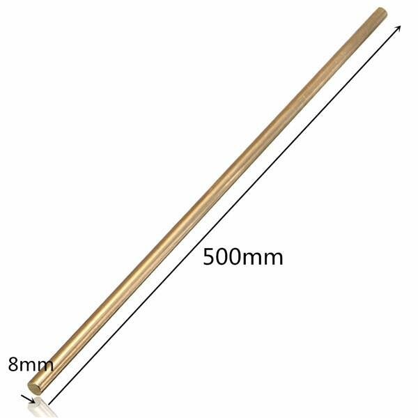 8mm Diameter 100/200/330/500mm Brass Round Bar Rod Circular Tube