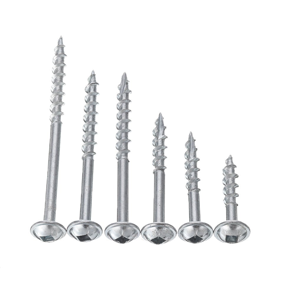 482Pcs 25-64mm Self Tapping Pocket Hole Screw Project Kit SQ2 Square Head Driver Wood Pocket Hole Plugs with 150mm Screwdriver Bit