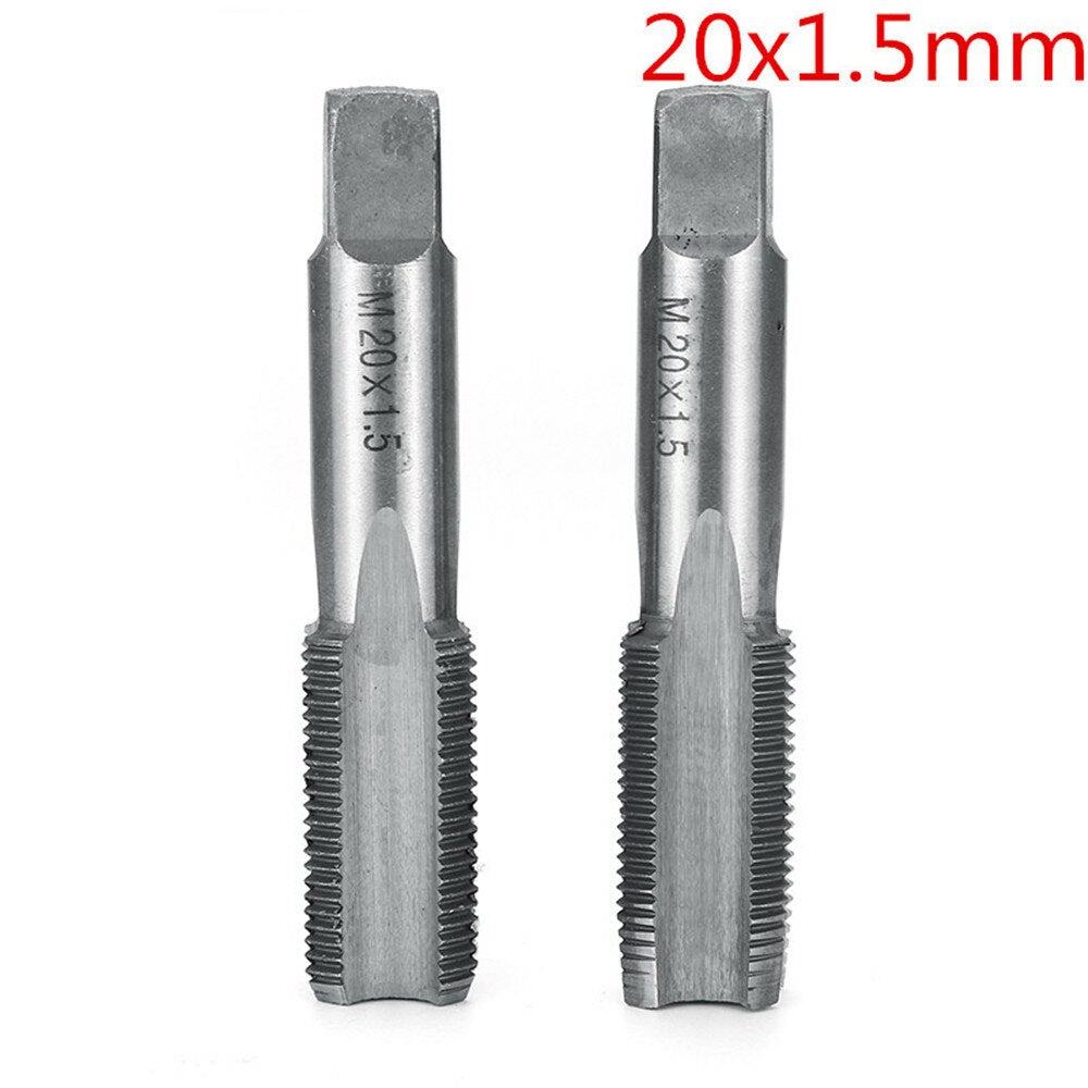 2pcs M12-M20 1.5mm Pitch High Speed HSS Right Hand Straight Fine Screw Tap Metric Tool