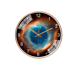 12 Inch/30cm Star Space Galaxy Wall Clock Silent Living Room Bedroom Creative Hanging Clock Home Office Ornament