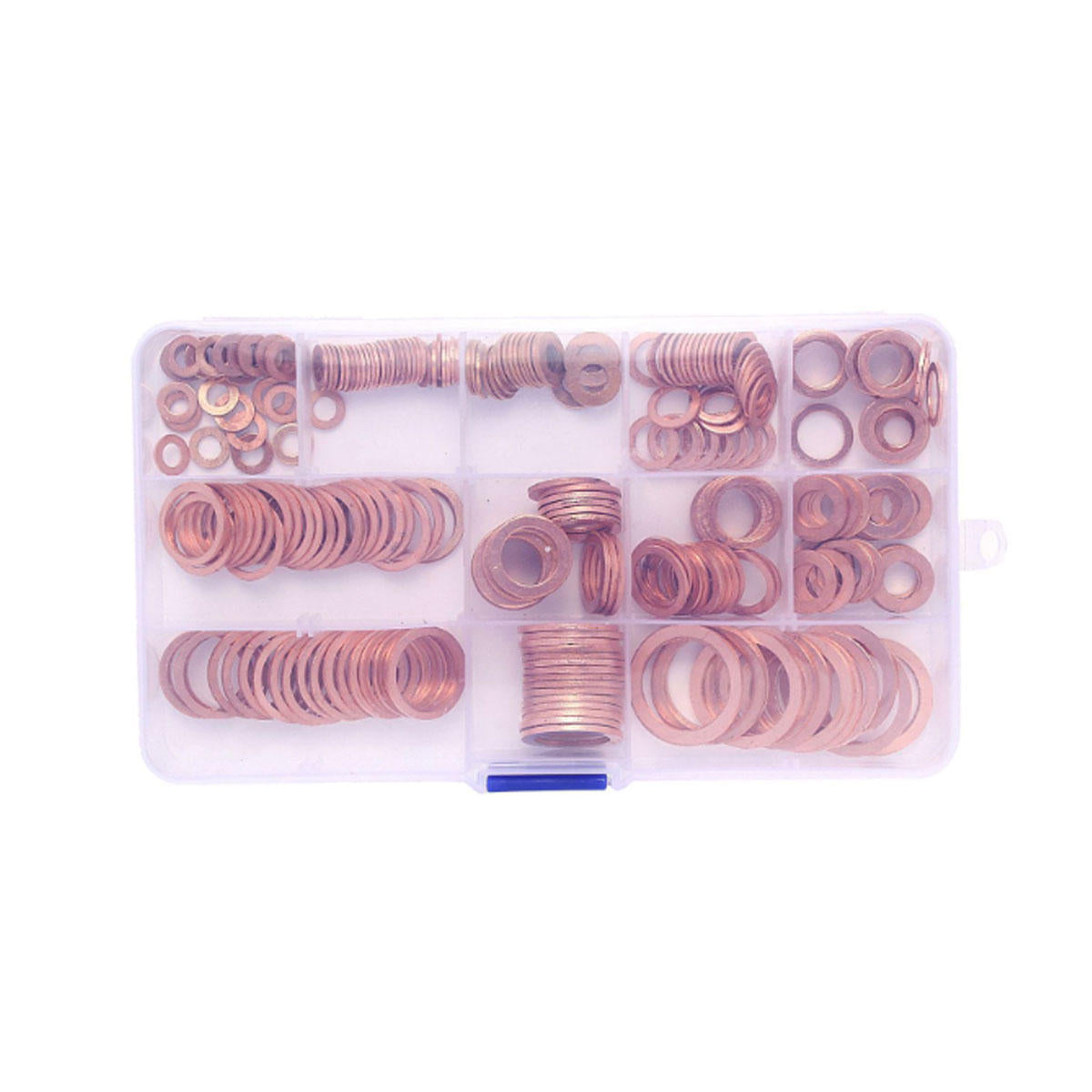 280Pcs/Set Seal Assortment Set Copper Washer Gasket Nut Oil Copper Rings Discs