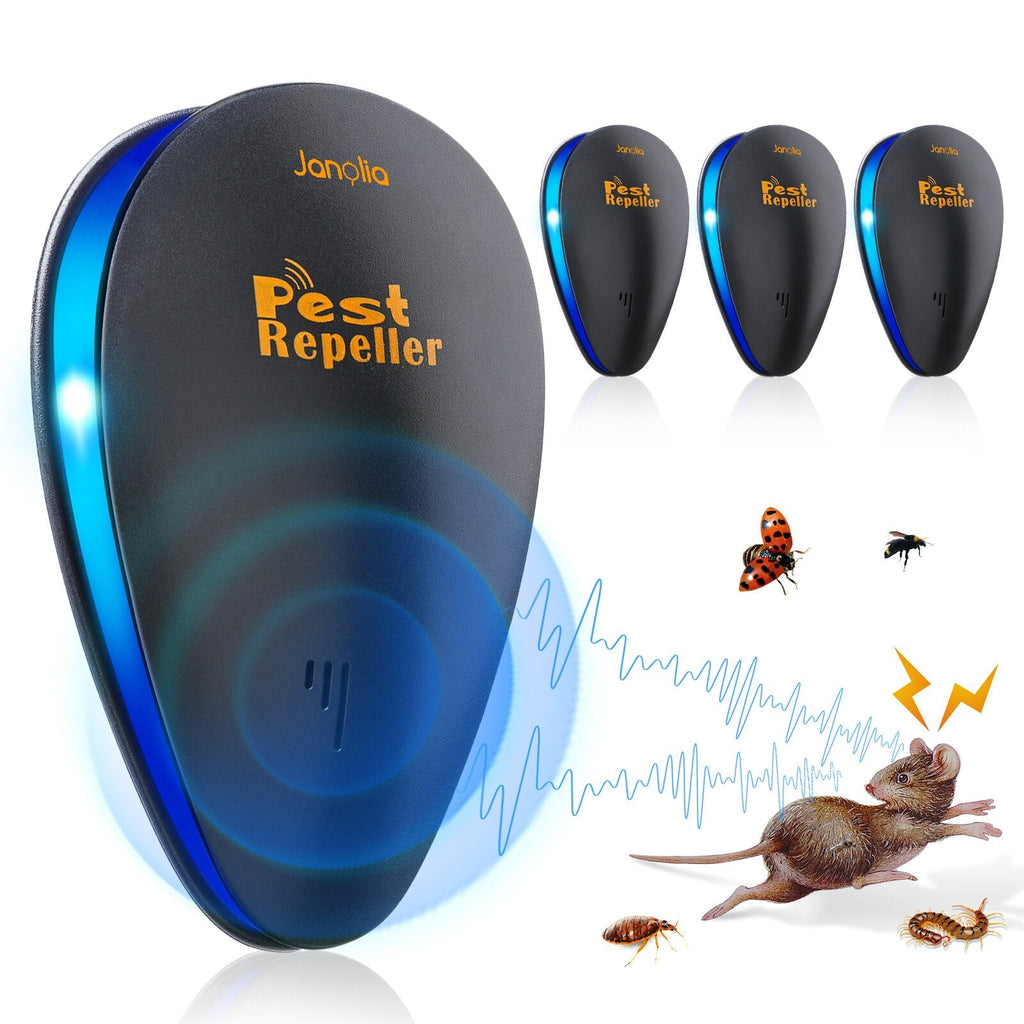 4Pcs Ultrasonic Insect Repellent Electronic Mosquito Mice Fly Contro Outdoor Camping Garden