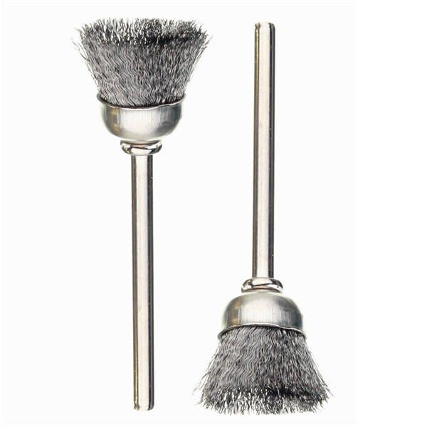 36pcs 3.175mm Shank Copper Steel Wire Polishing Wheel Brush for Dremel