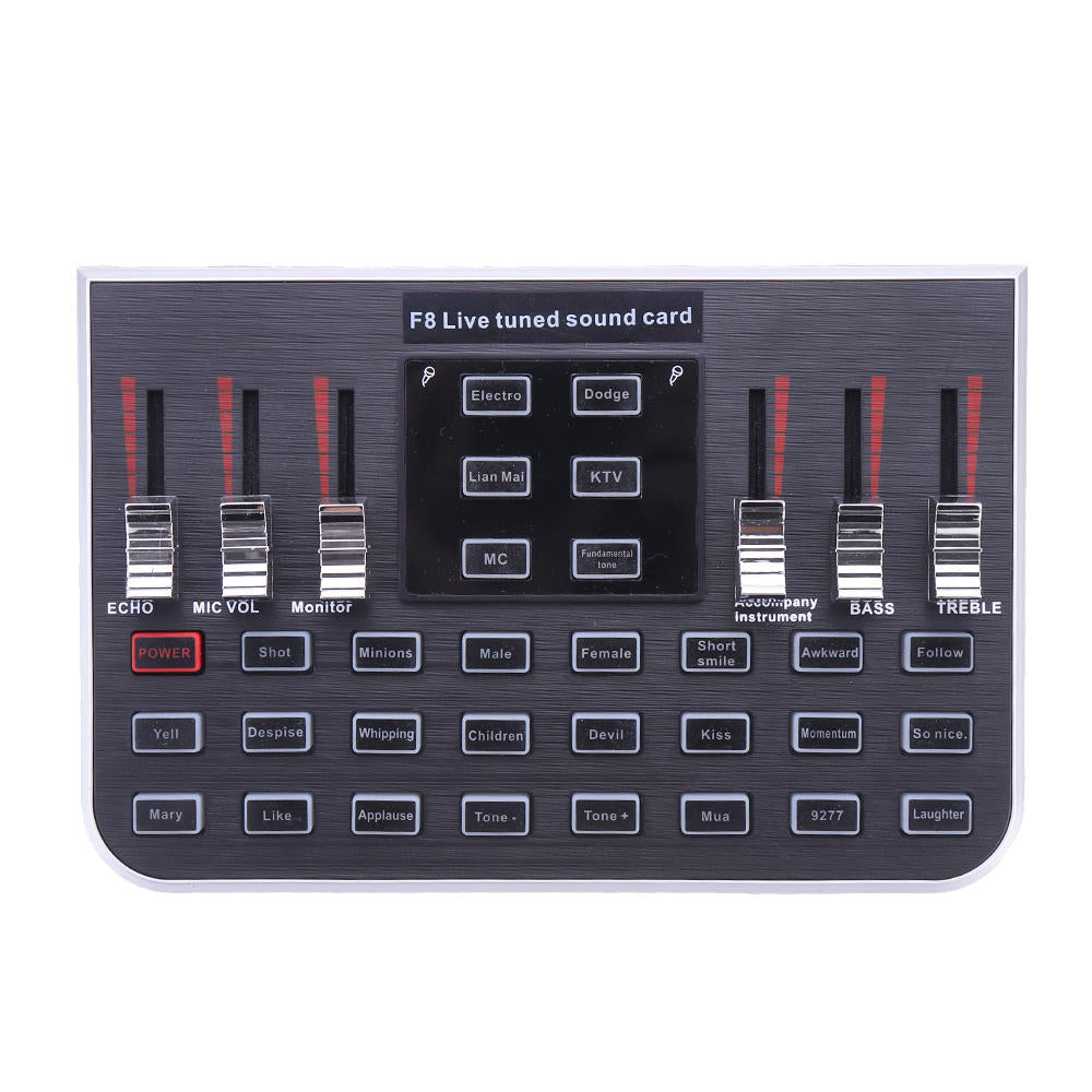 Modes Studio Audio Mixer Microphone Webcast Entertainment Streamer Live Sound Card for Phone Computer PC