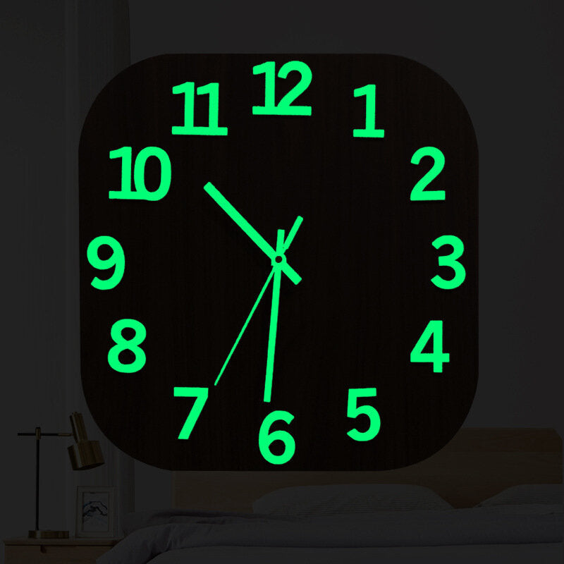 Luminous Clock Wall Clock Living Room Stereo Large Digital Enhancement Long Effect Luminous Clock Bedroom Wall Watch