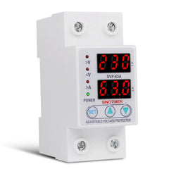 Single-phase Adjustable Self-recovery Intelligent Overvoltag 220V Protector LED Dual Display Automatic Reset Switch