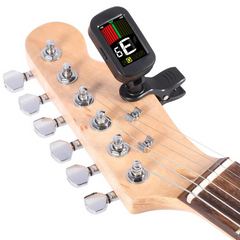 Clip-on Electric Tuner Color LCD Screen 360° Rotatable for Guitar Bass Violin Chromatic Ukulele Universal