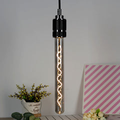 2700K 4W Dimmable LED Incandescent Light Bulb Retro Smoky Gray Glass Flute Shape Edison Bulb Filament Lamp