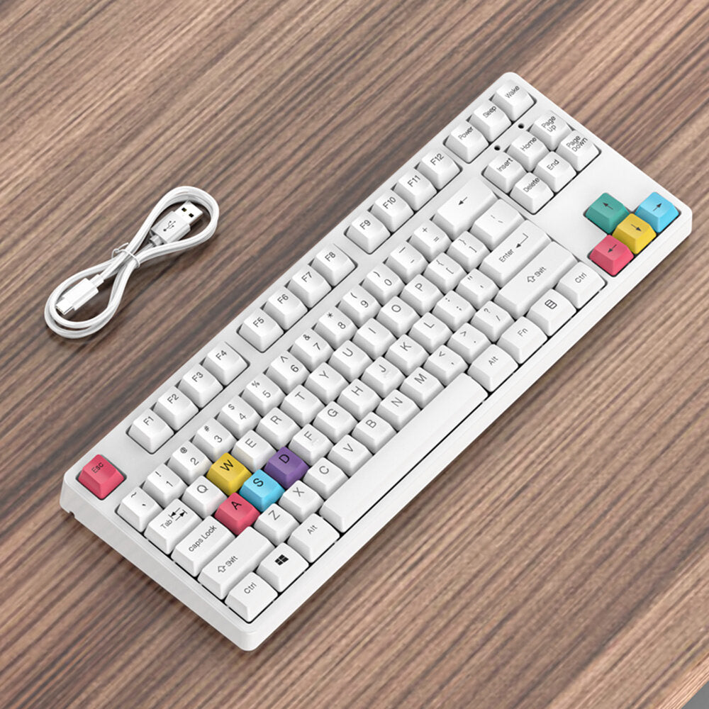 87 Keys Mechanical Programming Gaming Keyboard Triple Mode With Detachable Panel