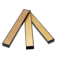 3Pcs Titanium Coated Diamond Knife Sharpener 80 600 1000 Grit Angle Sharpening Stone Whetstone Bar with Base