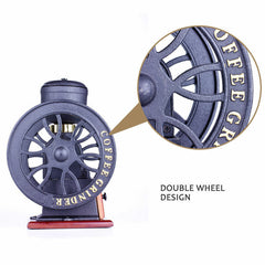 Classic Two-wheel Commercial Retro Grinder Hand Grinding Cast Iron Coffee Bean Grinder Coffee Machine Decorations