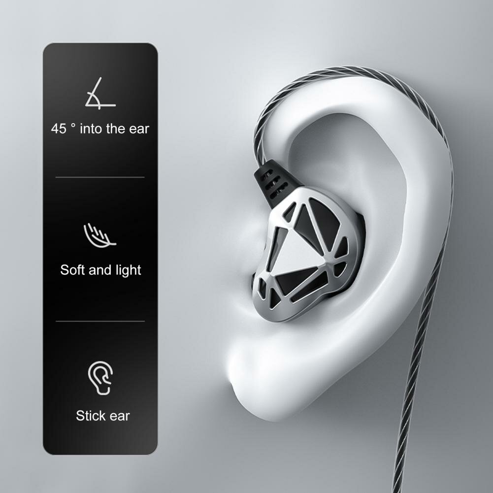 Hollow Subwoofer Heavy Bass Volume Control Noise Reduction Earphones With Mic Setro In-Ear Wired Headset