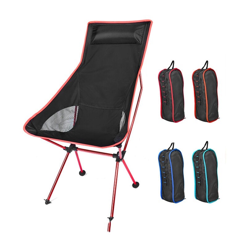 Portable Collapsible Moon Chair Fishing Camping BBQ Stool Folding Extended Hiking Seat Garden Ultralight Portable Indoor Outdoor Chair