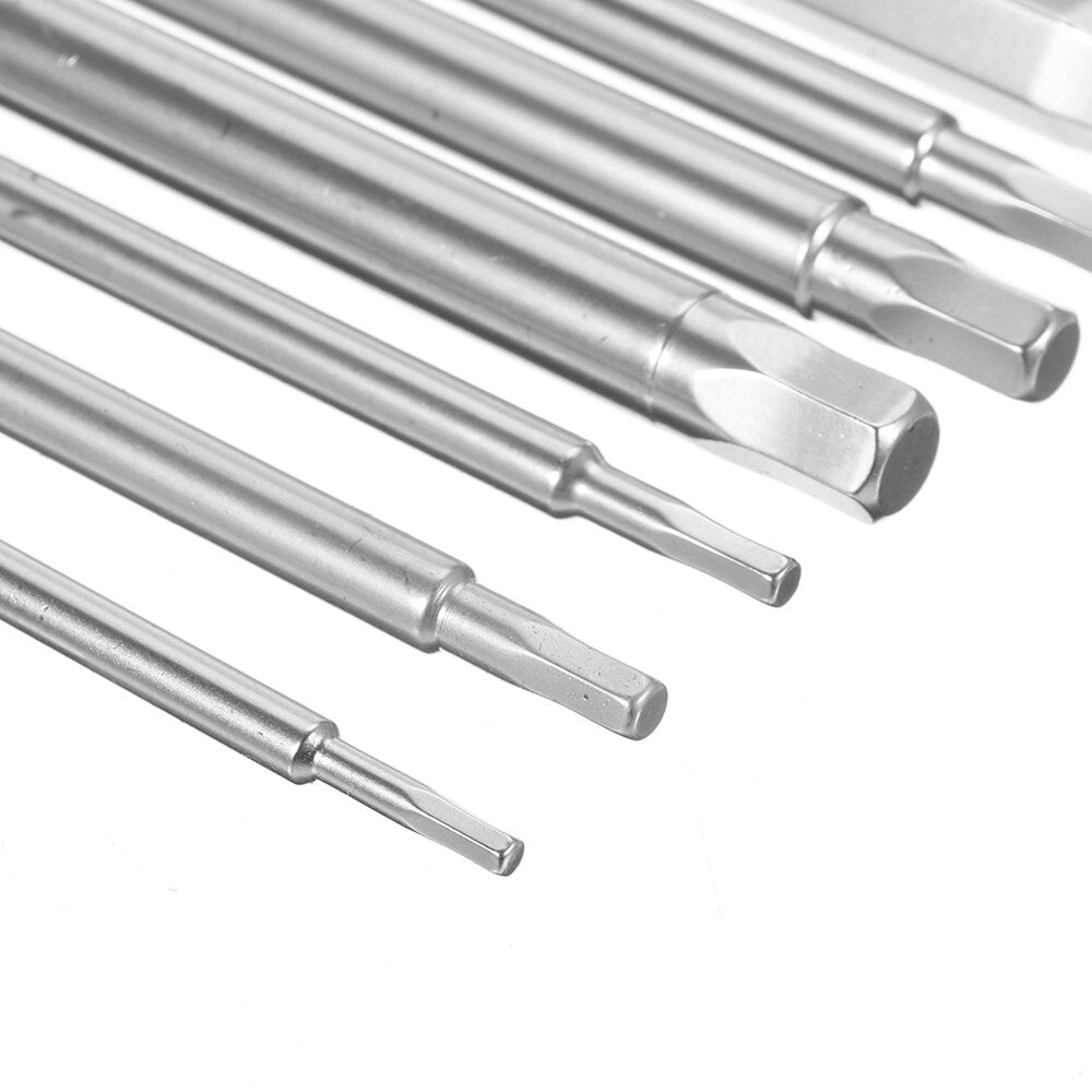 8Pcs 1/4" 100mm Hex Screwdriver Bits 1.5-8mm Magnetic Electronic Drill S2 Steel Hexagonal Screw Driver Bit Set Power Driver Tools