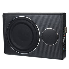 12V 600W 8" Car Subwoofer Under-Seat Sub Woofer Speaker Stereo Slim Amplifier Black Bluetooth