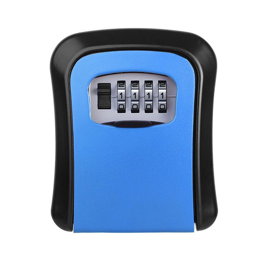 Aluminum Alloy Password Box Wall Mounted Key Lock Box 4 Digit Code Combination Key Storage Lock Box for Realtor Construction Room Escape