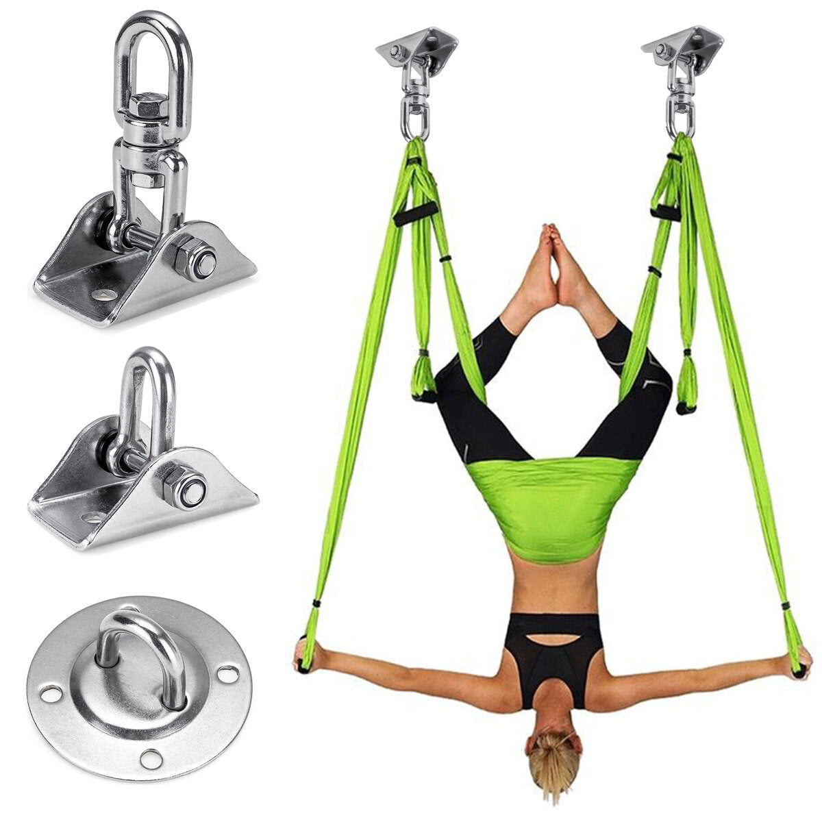 3-Types 180/360 Heavy Duty Swivel Hangers Stainless Steel Swing Hooks For Yoga Hammock
