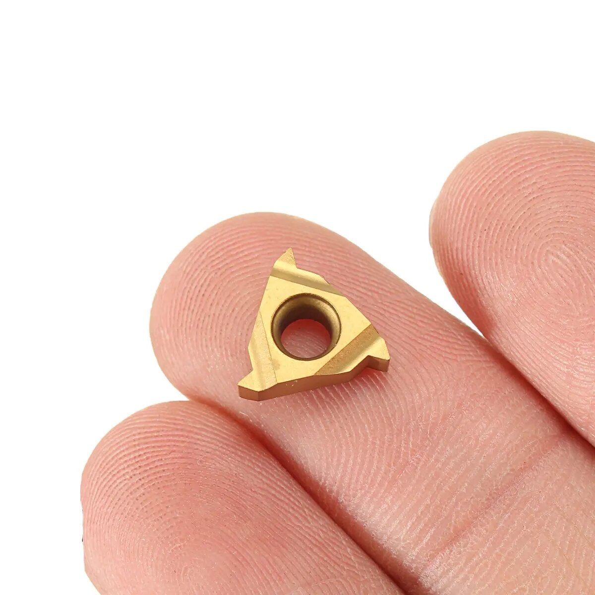 10Pcs External Thread Carbide Inserts Golden Blades Cutter For CNC Machine External Turning Tool Lathe Cutter