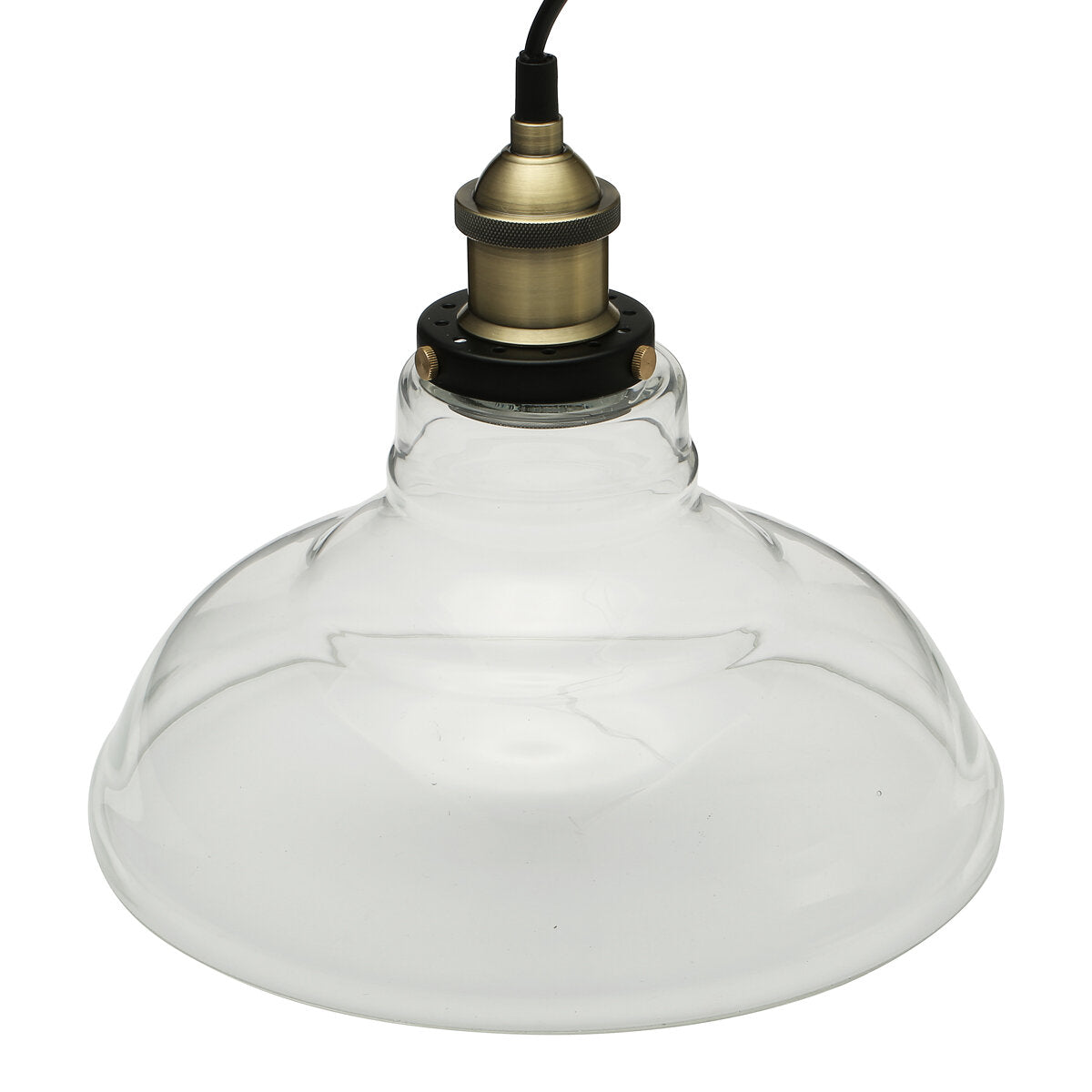 220V Vintage Industrial Pendant Light Horn-like Glass Shade Without Bulb