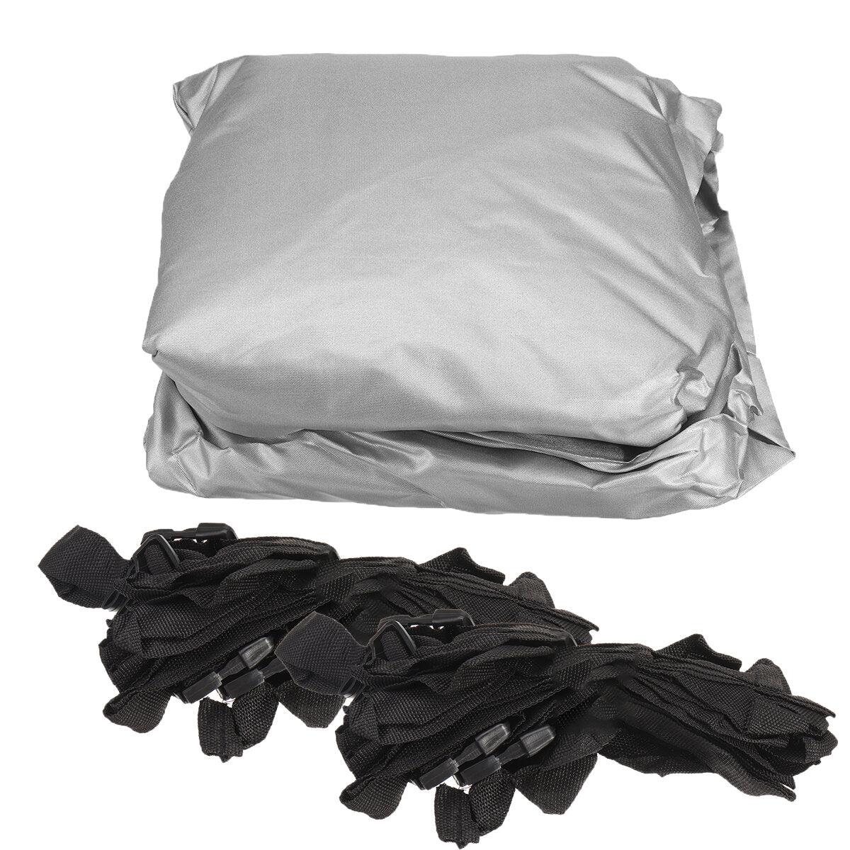 12ft / 14ft / 16ft / 18ft Jon Boat Cover 210D Waterproof Sun Protection Silver