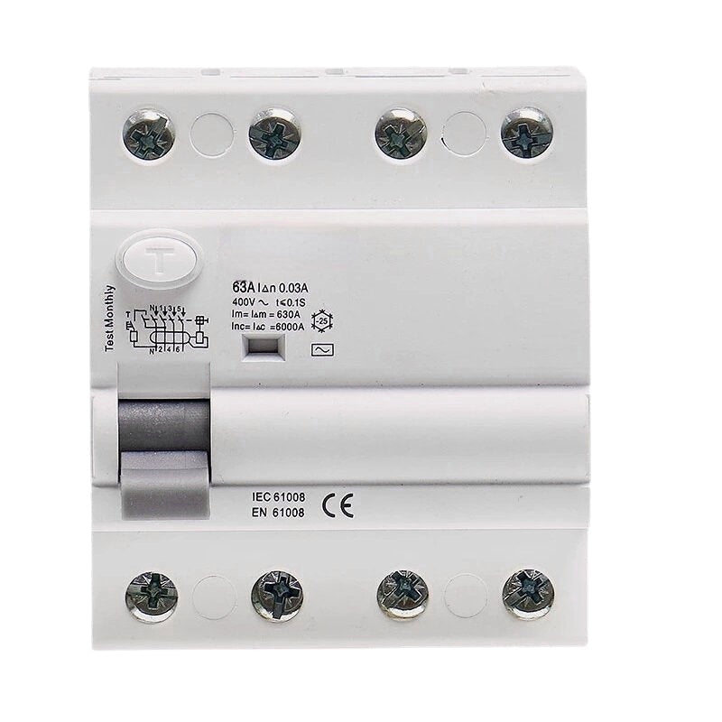 RCD Residual Current Circuit Breakers Differential Breakers Safety Switch,25A 40A 63A 30mA