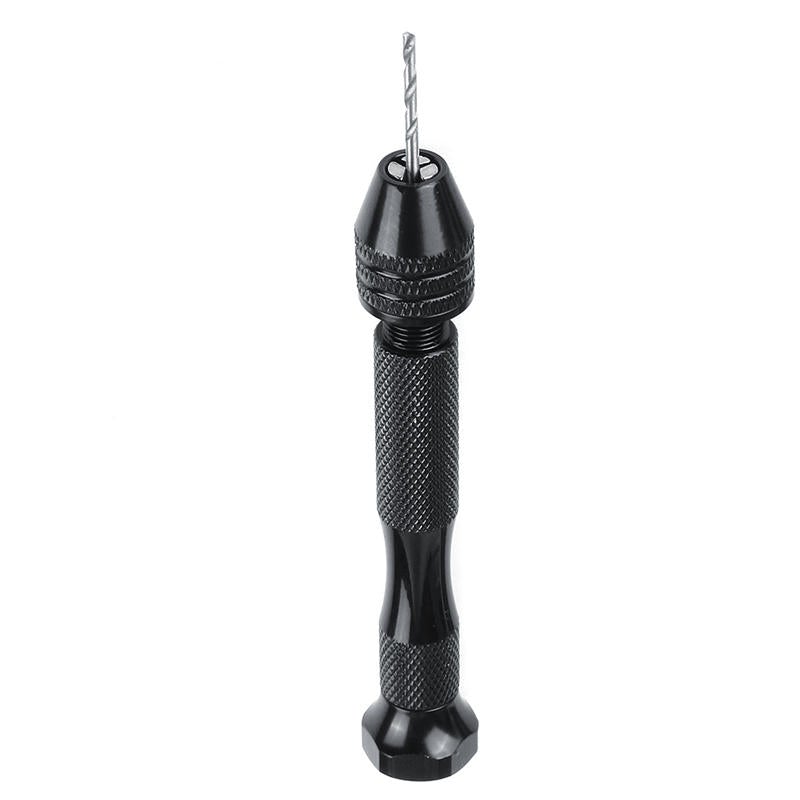 Mini Micro Hand Drill with 20Pc 0.3-1.6mm Bit Keyless Chuck Set Pin Vise Rotary