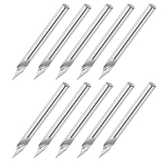 10Pcs 3.175mm Shank Engraving Bit End Milling Cutter 30 Degrees Tip 0.2mm Carbide 3D Milling Bit Carving