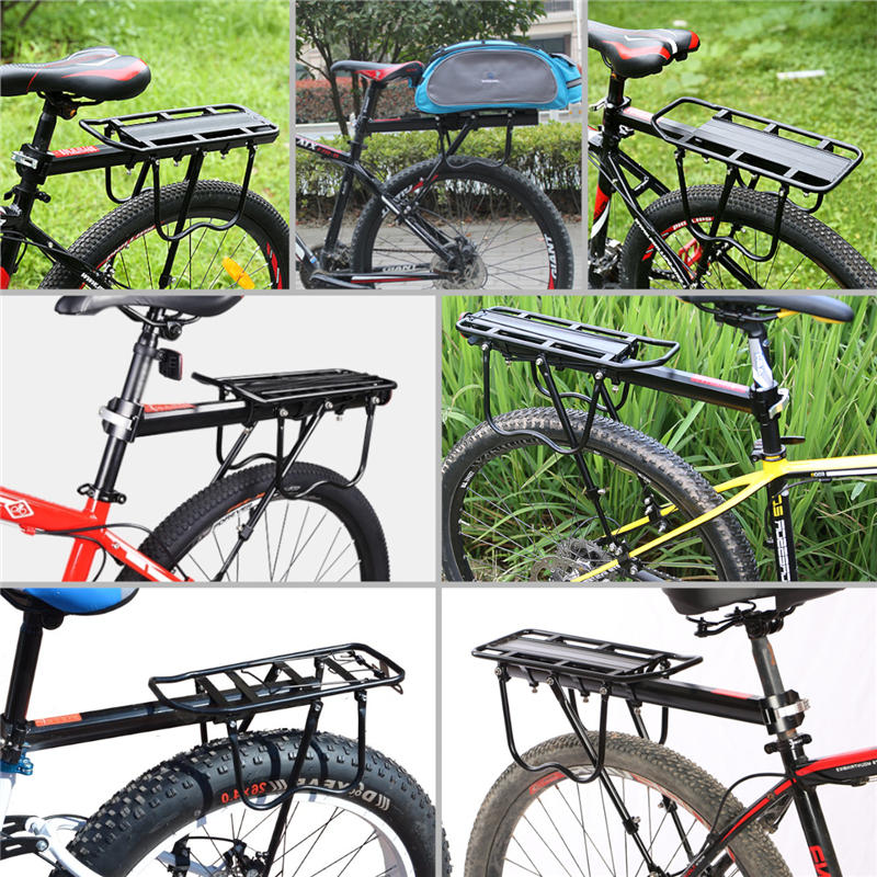 Load Bearing 50KG Mountain Bike Cargo Rear Rack Seat Luggage Carrier Aluminum Alloy