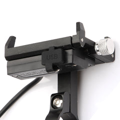 Rechargeable Bike Phone Mount Aluminum Alloy 58-100mm Width 4-6.7inch Phone Bicycle Motorcycle Phone Holder