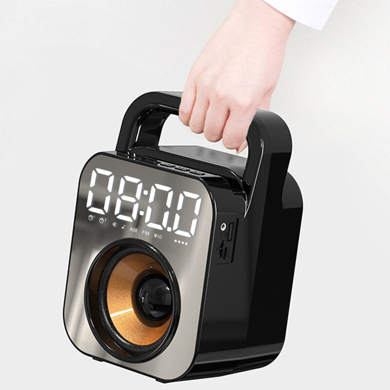 LED Bluetooth Speaker Portable Bass Subwoofer AUX TF USB 30W Wireless Music Boombox Home Theater System Dual Alarm