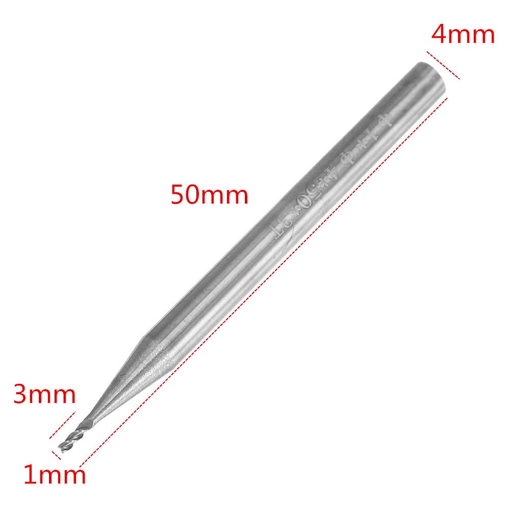 10pcs 1mm HRC58 3 Flutes End Mill Cutter Tungsten Carbide CNC Milling Cutter Tool for Aluminum