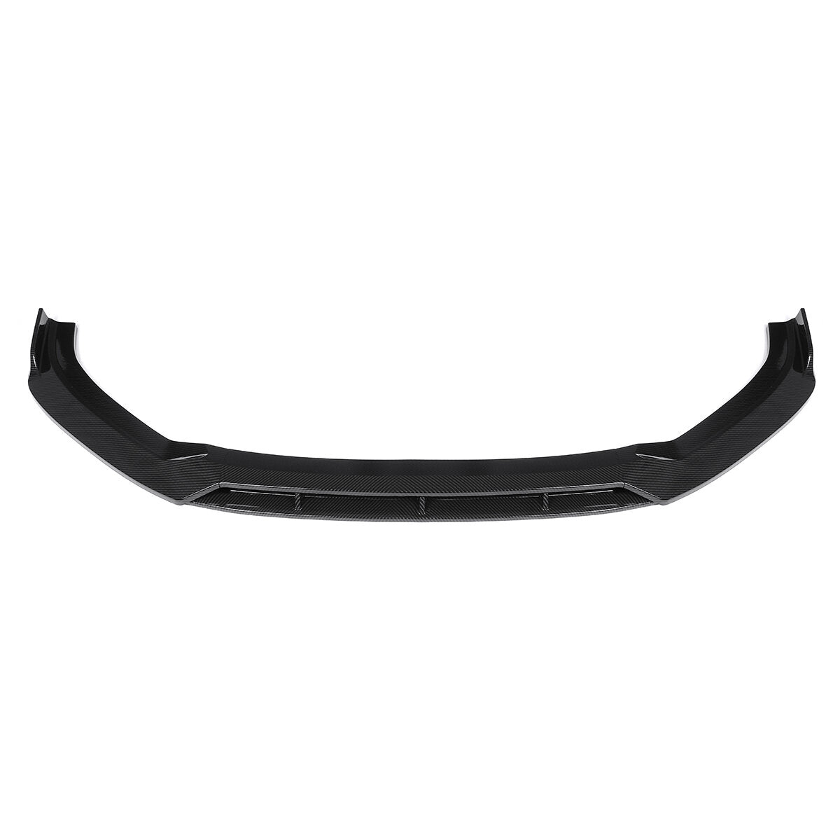 4Pcs Double Layer Carbon Fiber Look Front Bumper Lip Spoiler Cover Trim