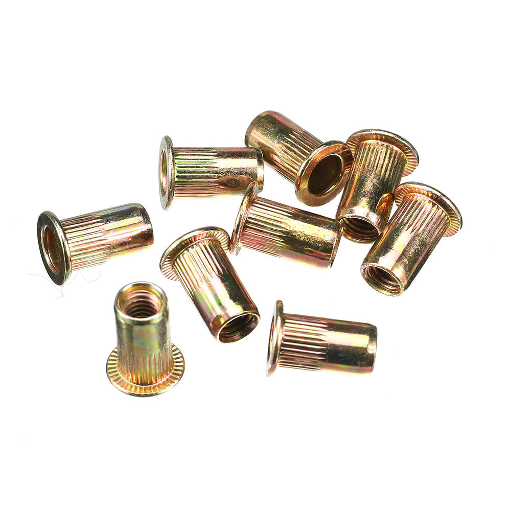 93Pcs Mixed Steel Rivet Nut Rivnuts Blindnuts Nutserts M3-M10 Nut Insert Rivet Assortment Kits
