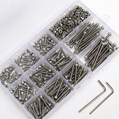 M3SS2 M3 442Pcs Stainless Steel Allen Bolt Nut Hex Socket Cap Screw Assortment Kit