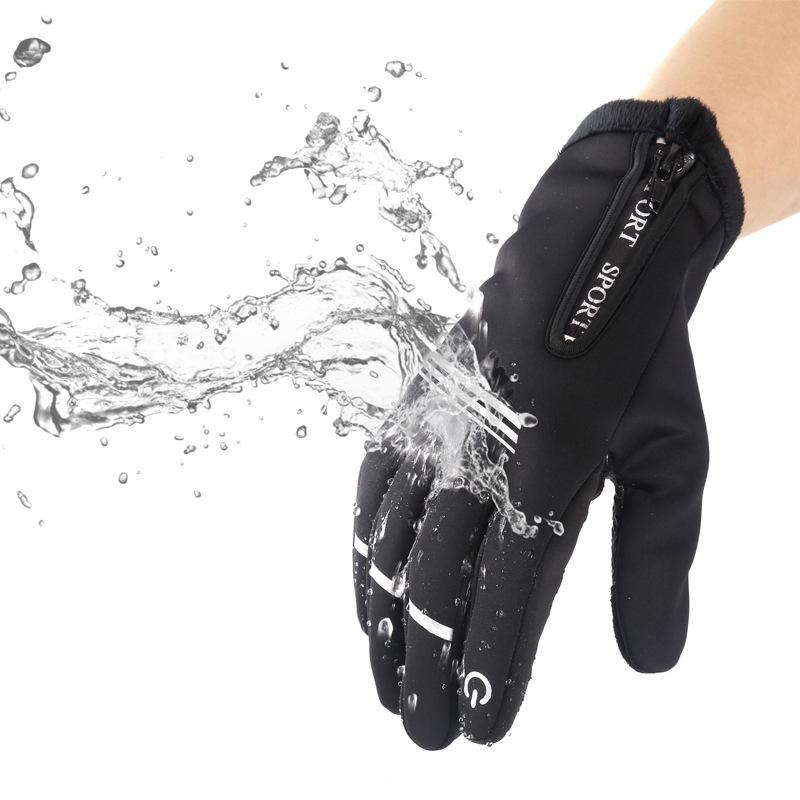 Touch Screen Antislip Waterproof Gloves Reflective Cycling Bicycle Bike Gloves Winter Warm Gloves Sports Gloves