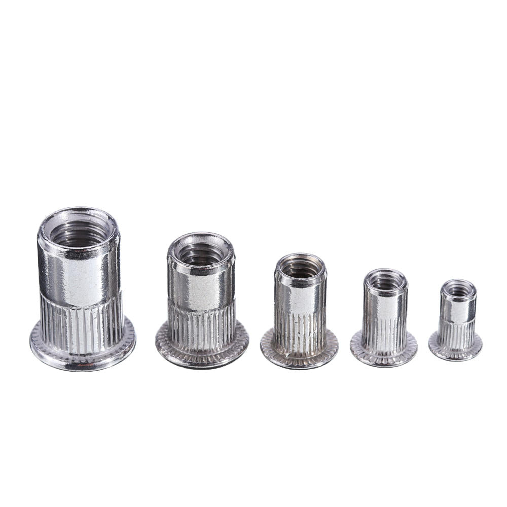 180Pcs M3/M4/M5/M6/M8/M10 Stainless Steel Rivet Nut Threaded Countersunk Head Insert Nut Tool Kits