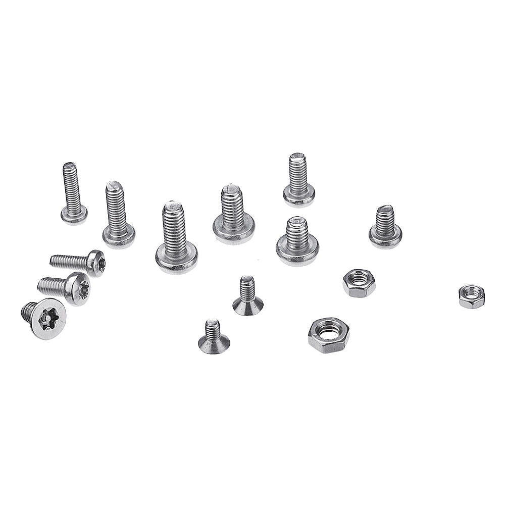 480Pcs M4 M5 M6 Torx Screw Pan&Flat Head 304 Stainless Steel Bolt Assortment