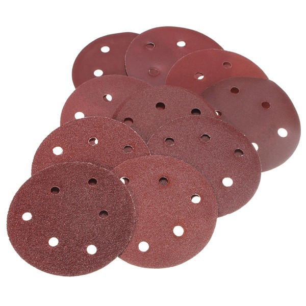 50pcs 125mm Abrasive Sand Discs Sanding Paper 6 Holes Sanding Discs 40-800 Grit Sand Paper