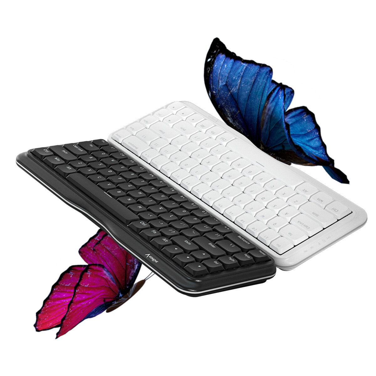 Mechanical Keyboard Gateron Pro Switch 68 Keys Triple Mode Wireless Bluetooth5.0 + 2.4Ghz + Type-C Wired Hot-swappable Low-Ball Cap for Win