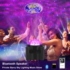 LED Galaxy Projector Nebula Night Light Mood Lamp with Remote with Bluetooth Speaker for Kids and Adults Bedroom/Party/Home Ambiance Decoration